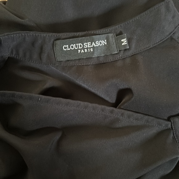 CLOUD SEASON PARIS Black Sparkle and Lace Cold Shoulder Blouse - Picture 13 of 14